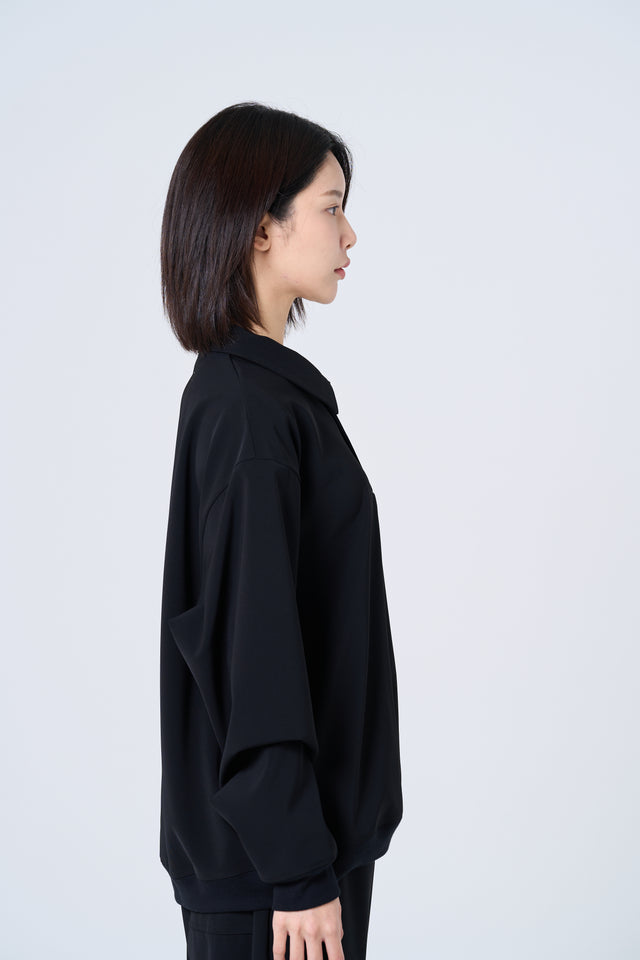 Comfortable long-sleeve polo shirt