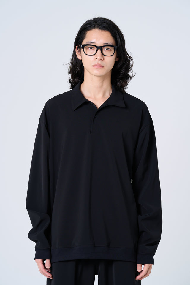 Comfortable long-sleeve polo shirt
