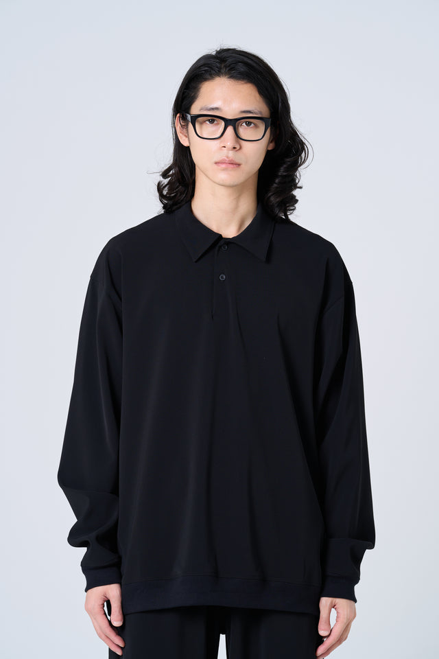 Comfortable long-sleeve polo shirt