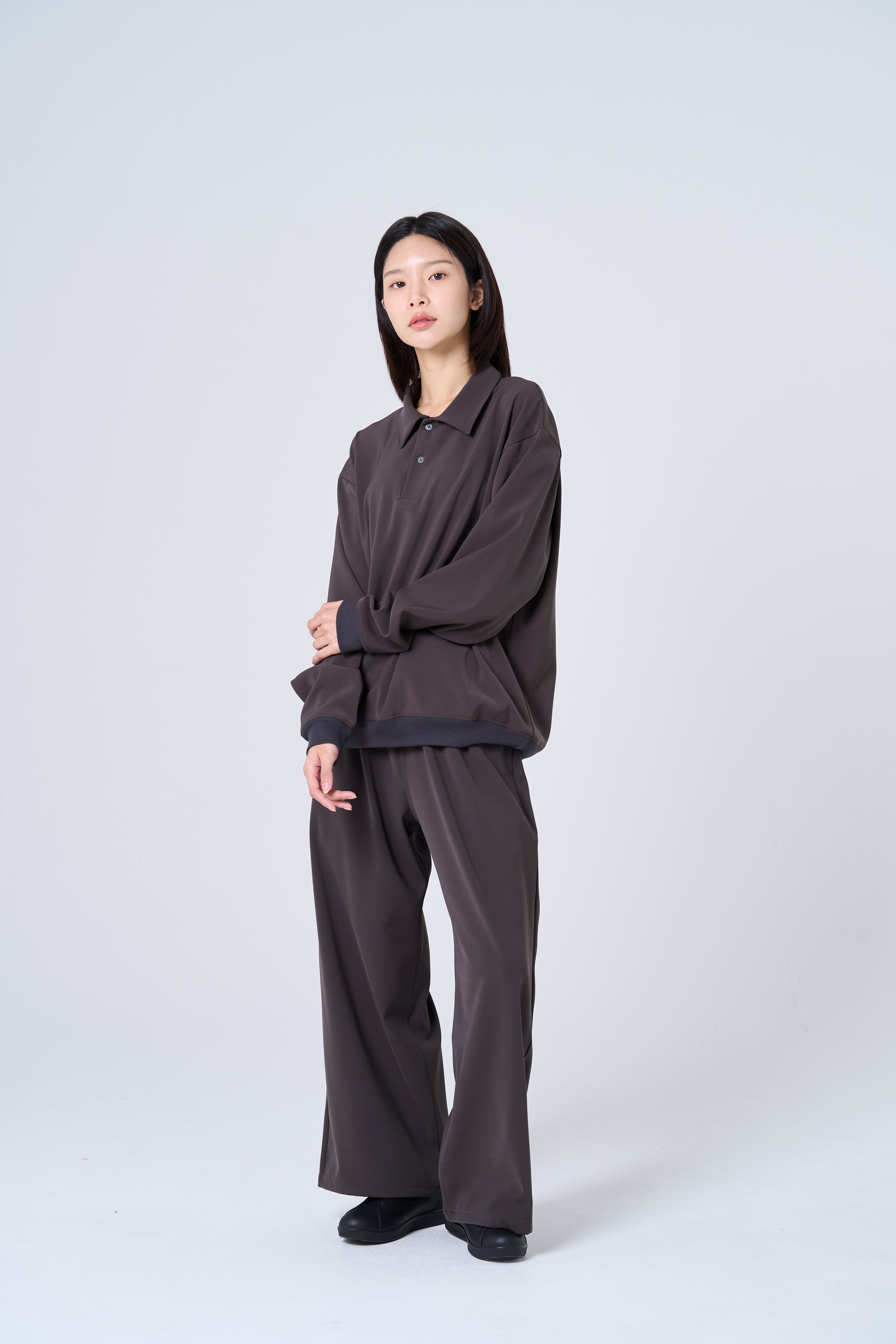 BT-01 Comfortable long slacks(charcoal gray)