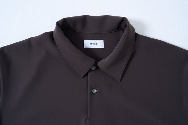 【数量限定カラー】Comfortable long-sleeve polo shirt（charcoal gray）