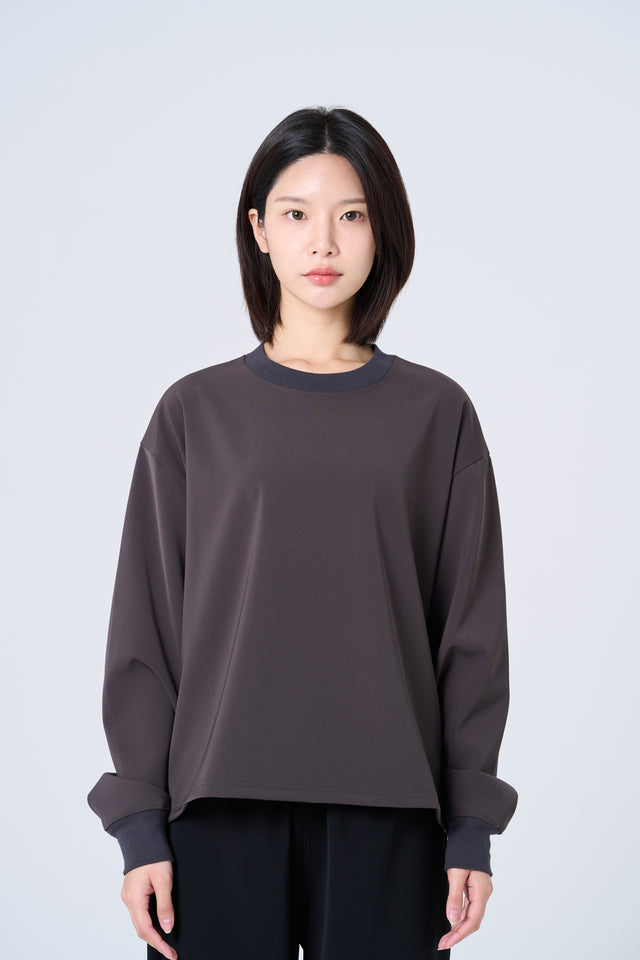 【数量限定カラー】Comfortable long-sleeve T-shirt（charcoal gray）