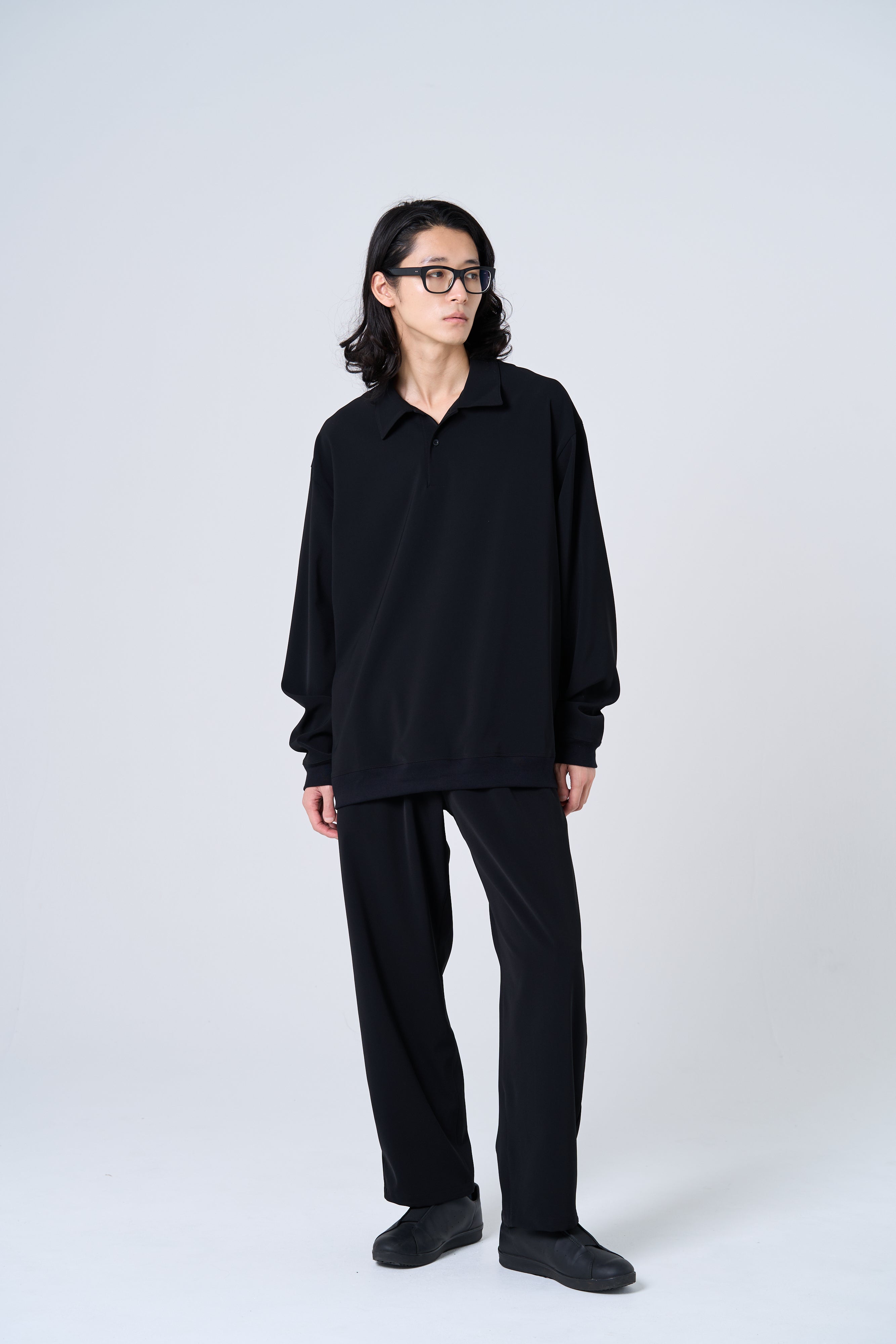 Comfortable long-sleeve polo shirt – jocund