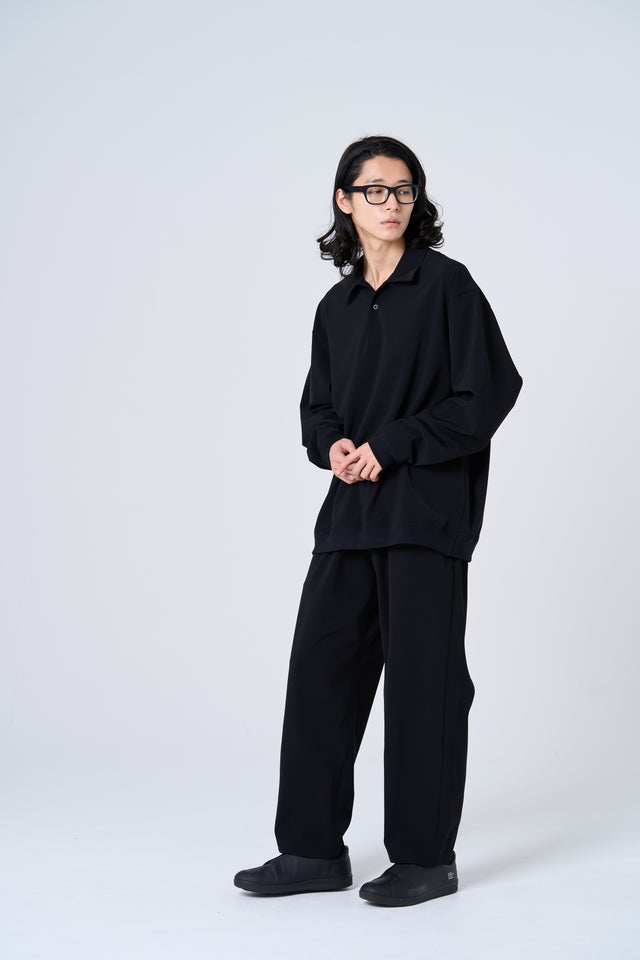 Comfortable long-sleeve polo shirt