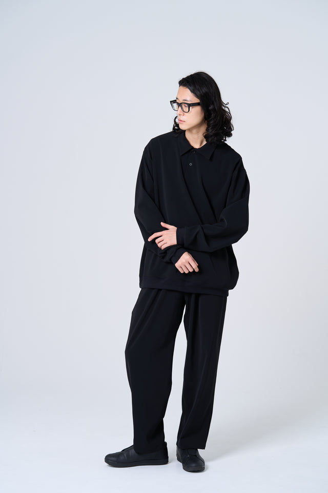 Comfortable long-sleeve polo shirt