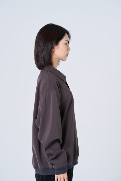 TP-03 Comfortable long-sleeve polo shirt（charcoal gray）