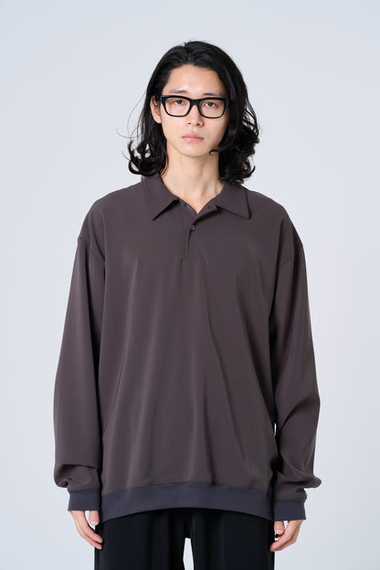 TP-03 Comfortable long-sleeve polo shirt（charcoal gray）