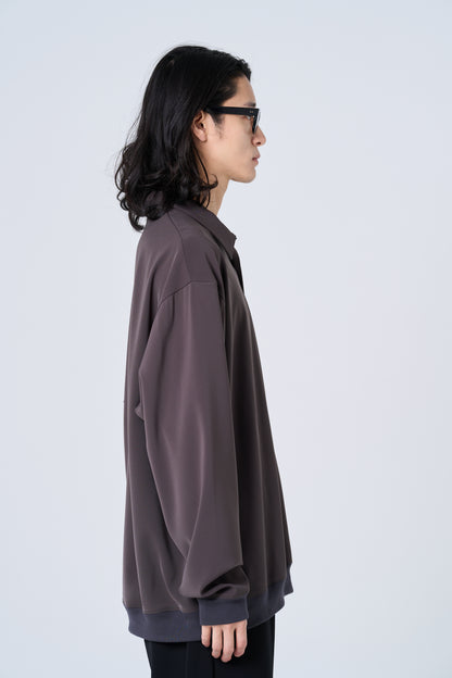 TP-03 Comfortable long-sleeve polo shirt（charcoal gray）