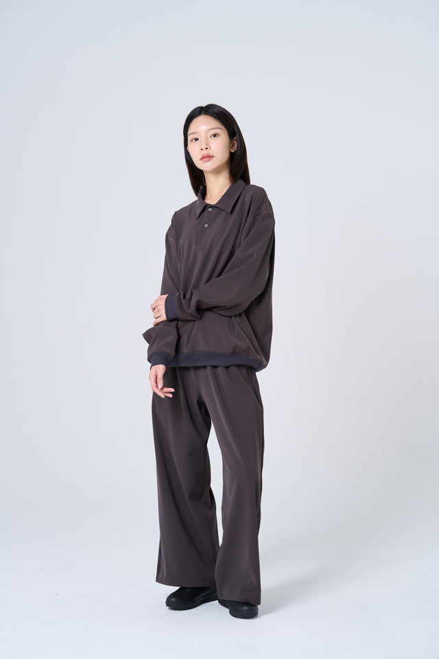 【数量限定カラー】Comfortable long slacks（charcoal gray）