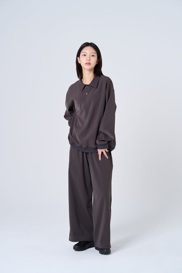 【数量限定カラー】Comfortable long slacks（charcoal gray）