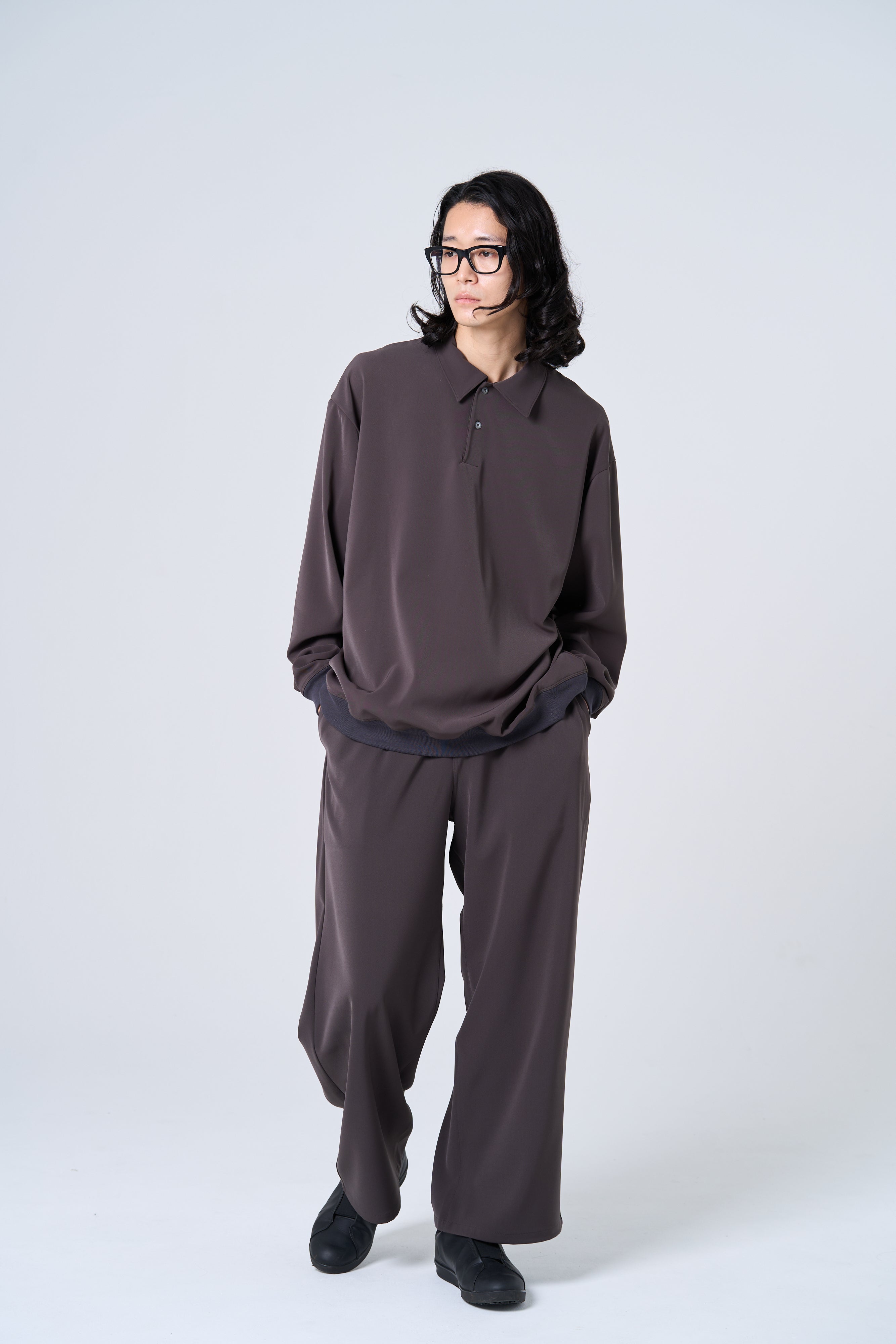 TP-03 Comfortable long-sleeve polo shirt（charcoal gray）